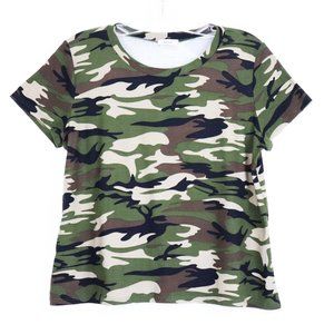 TEENBELL green camouflage short sleeved t-shirt